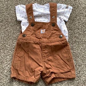 Carhartt Overalls set 0-3 months
